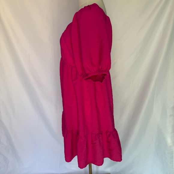 Nine West Baby Doll Mini Dress Hot Pink XL - Picture 4 of 10